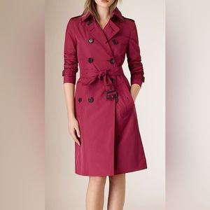 Burberry classic trench coat burgundy size 0